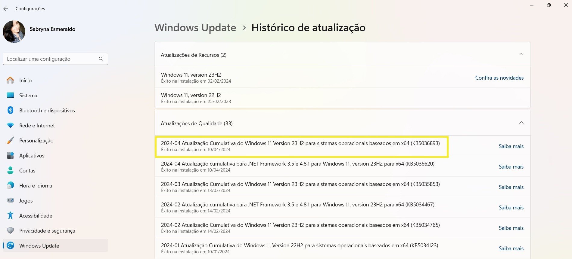 atualização windows 11 moment 5