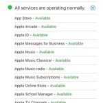 Check the Apple's System Status