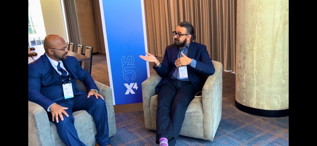 Sudipto Ghosh (L) and Gurdeep Pall Singh (R) discuss Ethical AI, and other key topics in the CX industry [Photo: Sudipto Ghosh]